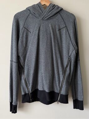 lululemon athletica Gray and Black Hooded Pullover